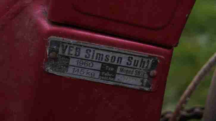 SIMSON MOPED SR2E SR 2 E kein S50 S51 S70 KR51 SCHWALBE