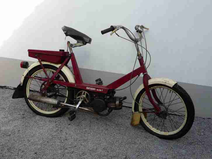SIMSON Mofa SL1 Bj.1970, der Motor leuft, Fahrtüchtig, Farbe Rot