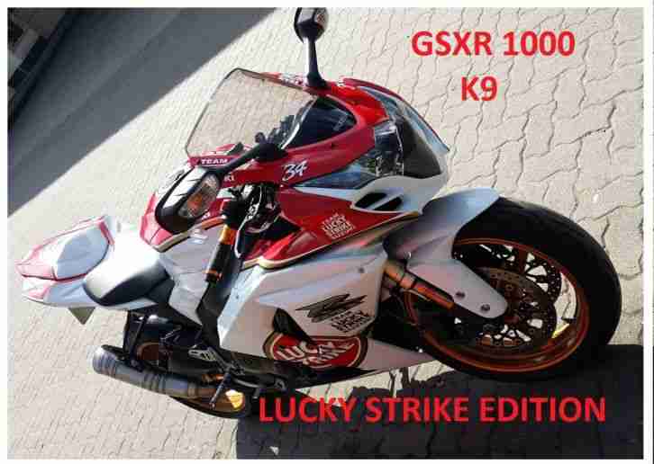 SUZUKI GSXR 1000 K9 185 PS LUCKY STRIKE EDITION ! TÜV NEU ! Hammer Optik !