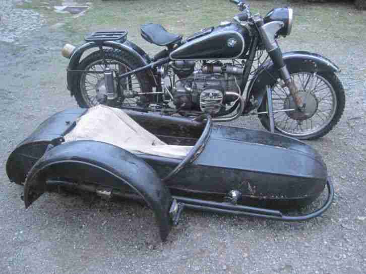 Scheunenfund BMW R61 ??? M72 ??? mit Steib S500 Beiwagen Seitenwagen Gespann