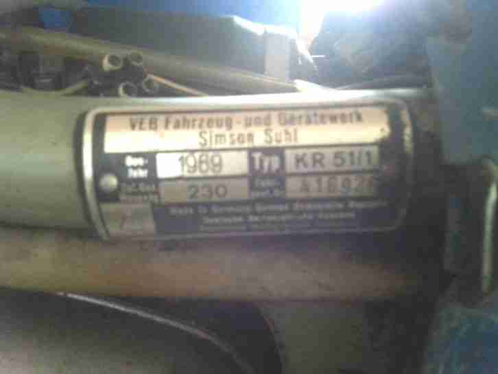 Schwalbe KR 51/1 Bj 1969 Blau