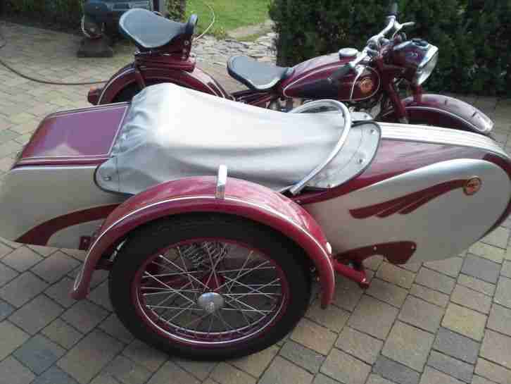 Simson AWO 425 T-Gespann, Baujahr 1957