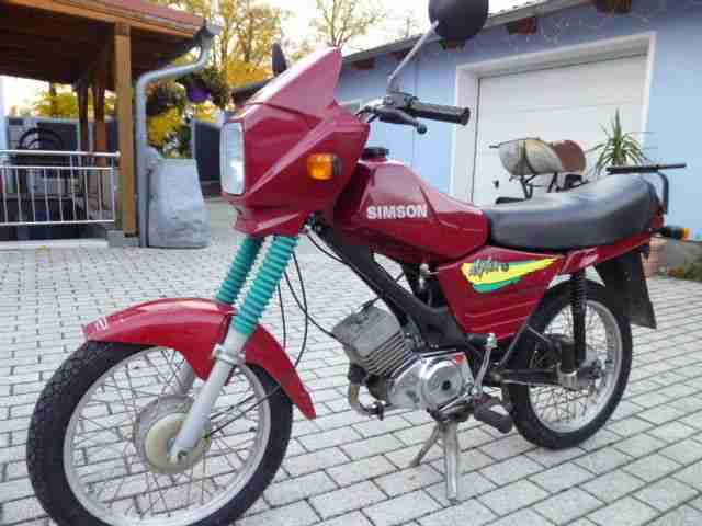 Simson Bj.1995 12V Elektronik S53 M 4 Gang nur 3345 km runter fahrbereit top !!