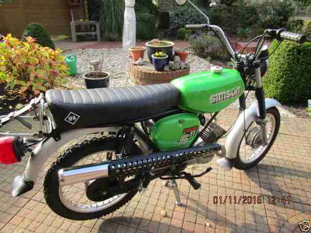 Simson Enduro S51 / E Originalzustand 4 Gang, DDR Betriebserlaubnis