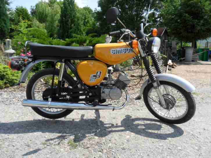 Simson S 51 gelb, saharabraun,, neu aufgebaut - 10 km gelaufen