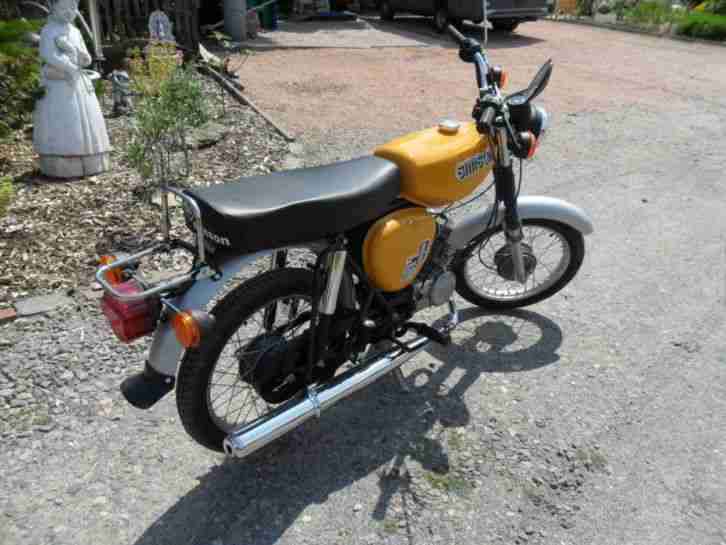 Simson S 51 gelb, saharabraun,, neu aufgebaut - 10 km gelaufen