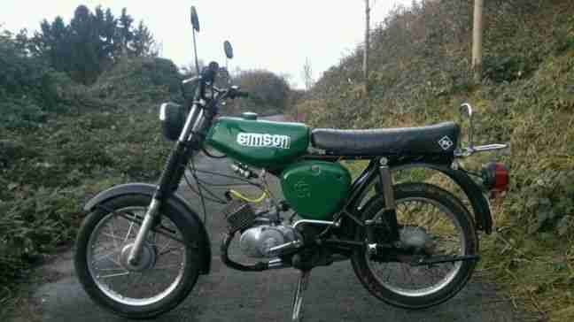 Simson S50 3 Gang Motor läuft mit Papieren