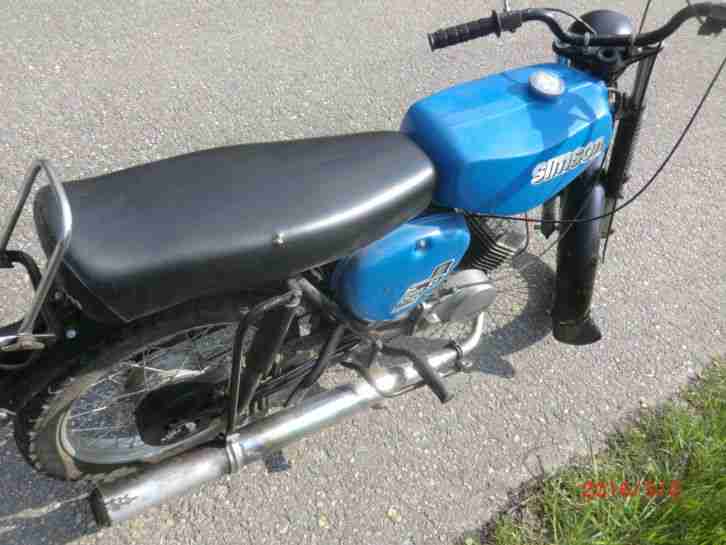 Simson S50 N / blau / Motor läuft / Gänge lassen sich gut schalten Baujahr 1979