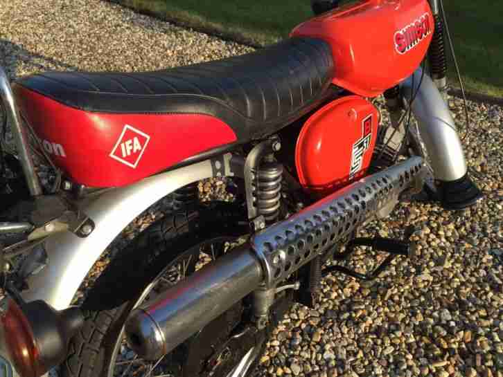 Simson S51 (4 Gang) Rot Enduro Auspuff und Lenker, läuft wie am ersten Tag