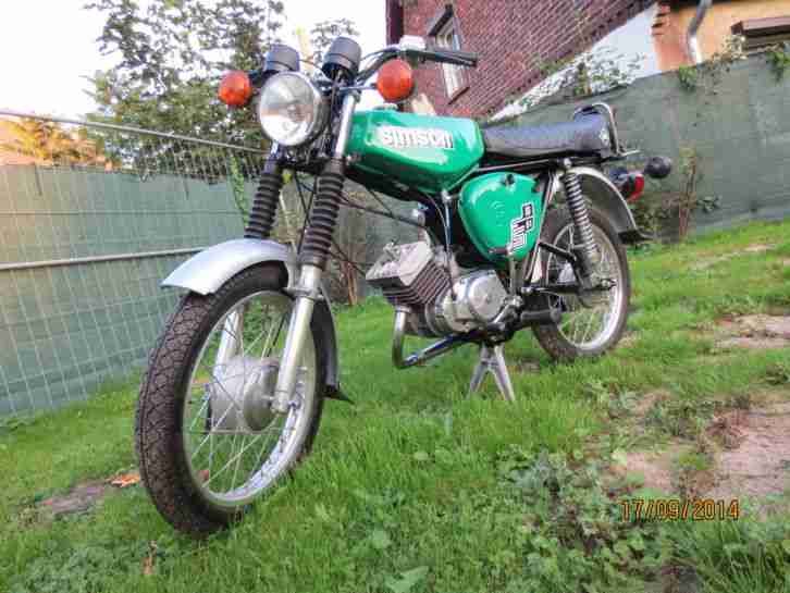 Simson S51 B Elektronik (1988) mit Drehzahlmesser + Papiere