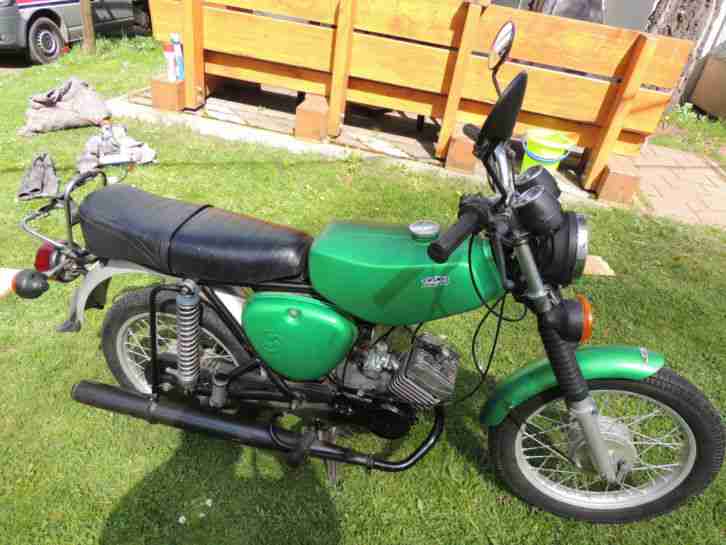 Simson S51 Comfort 4 Gang Metallicgrün Drehzahlmesser verstellbare federn hinten