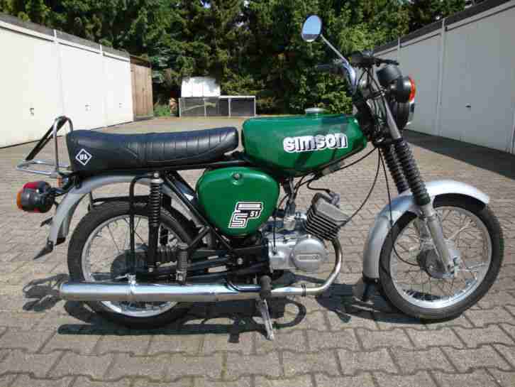 Simson S51 DDR 1986 super Zustand mit Neuteilen, Papieren und Garantieheft