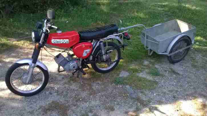 Simson S51 Elektronik 4 Gang BJ 1989 Mit Original Hänger NUR 3 TAGE !!!