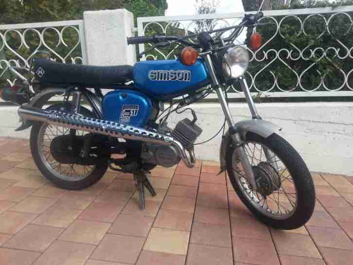 Simson S51 Endurolook in blau 60km/h