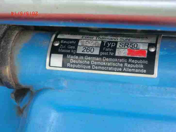 Simson SR 50 Roller / mit Betriebserlaubnis / Baujahr 1990 / + Video / Ansehen