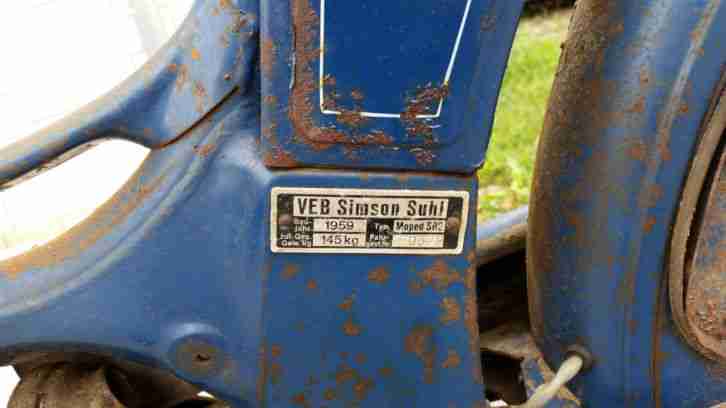Simson SR2 Blau!!! SR 2 Baujahr 1959 E kein SR1 Exportmodell - Superselten
