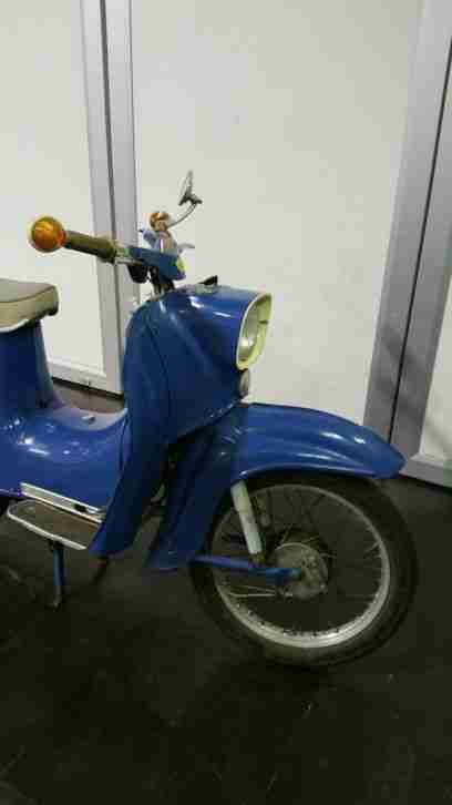 Simson Schwalbe 1964 DDR Registrierschein Möve Sitzbank Aluleisten Motor läuft