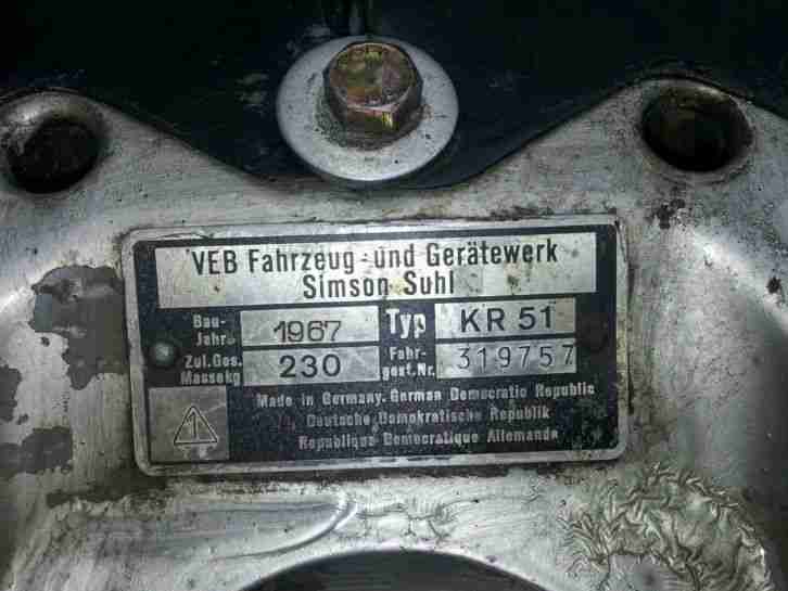 Simson Schwalbe KR 51/1 67er