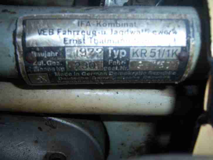 Simson Schwalbe KR51/1K DDR/IFA/VEB/NVA