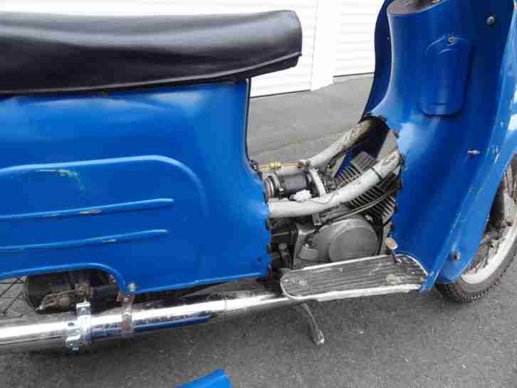 Simson Schwalbe KR51/2N blau Motor springt an mit Papieren zum aufbauen Bastler