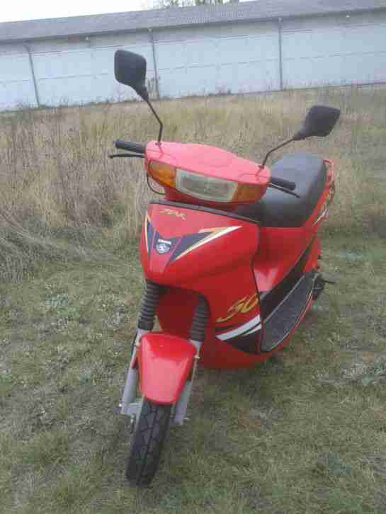 Simson Star SRA 50 Motorroller Automatic rot BJ EZ 2001 3500km Scheibenbremse v.