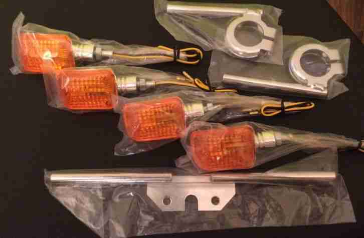 Simson Tuning Miniblinker SET Chrom Halterung 12V