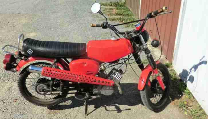Simson s50 B1 Bj. 1979 rot Enduroauspuff Crosslenker Originalpaiere fährt gut