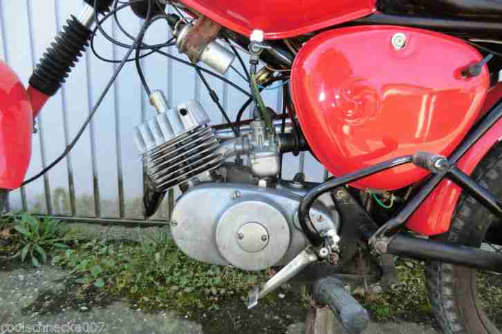 Simson s50 B1 Bj. 1979 rot Enduroauspuff Crosslenker Originalpaiere fährt gut