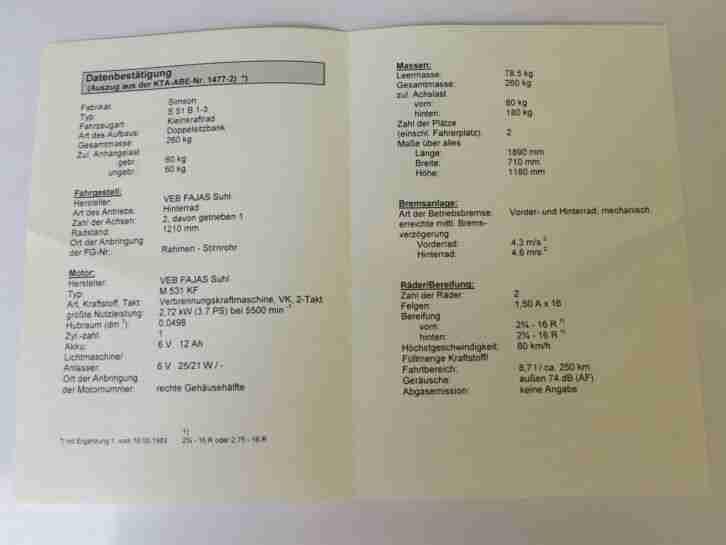 Simson s51 4Gang mit Original Papieren