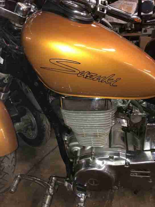 Suzuki Chopper in gold 650 ccm 1 Zylinder / + XXL Breitbau Lenker Batterie neu