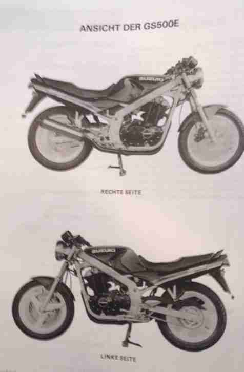 Suzuki GS500E Werkstatthandbuch Wartungsanleitung