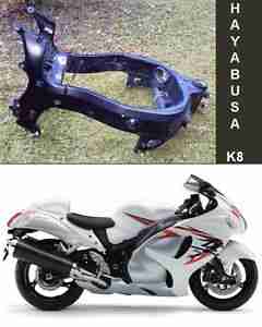 Suzuki GSX-R 1300 Hayabusa K8 ( BJ 2008 WVCK ) Rahmen , Hauptrahmen, unfallfrei