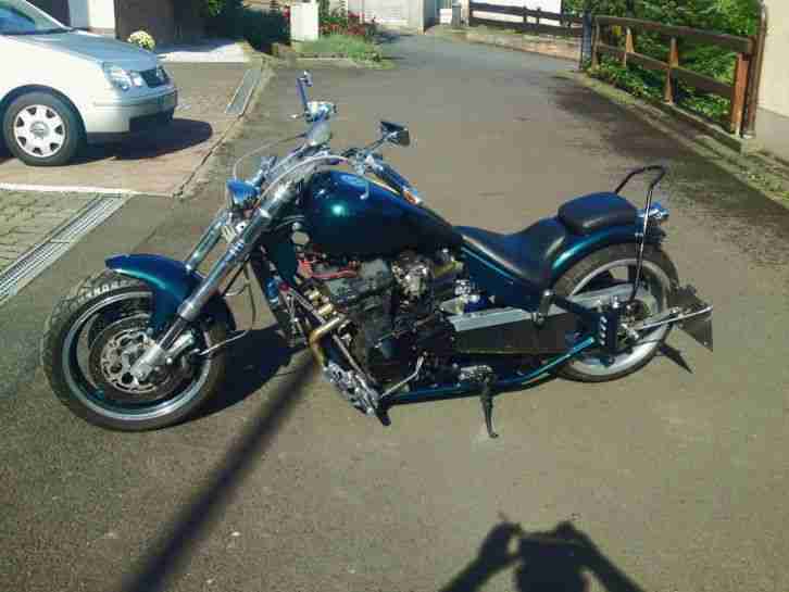 Suzuki GSX-R 750 im Fiedlerrahmen, Totalumbau ( Custombike / Chopper / Cruiser )