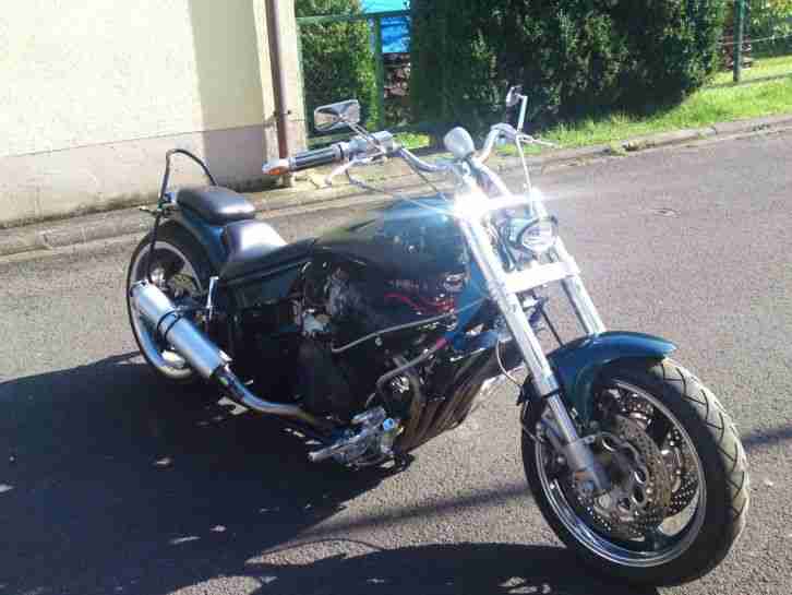 Suzuki GSX-R 750 im Fiedlerrahmen, Totalumbau ( Custombike / Chopper / Cruiser )