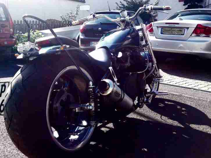 Suzuki GSX-R 750 im Fiedlerrahmen, Totalumbau ( Custombike / Chopper / Cruiser )