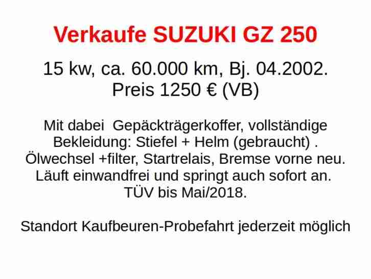 GZ 250 Marauder