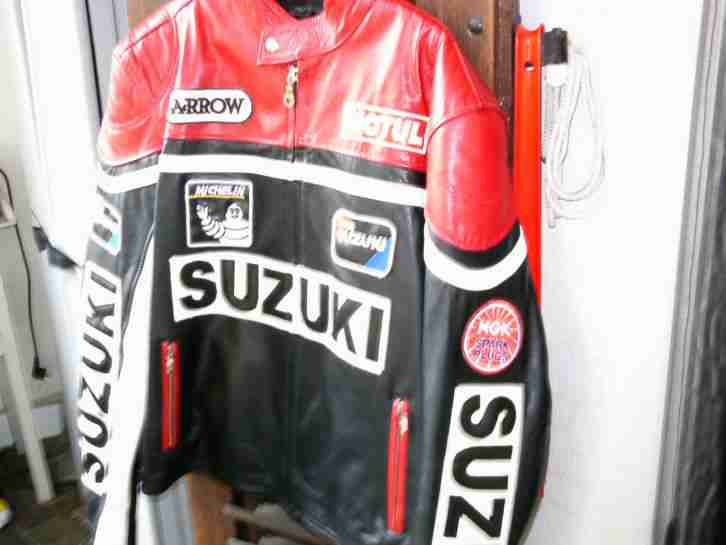 Suzuki Motorradjacke Leder mit Protektoren