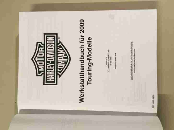 Touring-Modelle 2009 Harley Davidson Werkstatthandbuch 99483-09DE Deutsch
