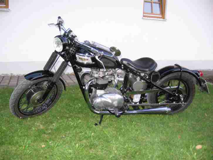 Triumph 5TA T100 Unit Bobber Style Umbau Starrrahmen Oldschool no Harley