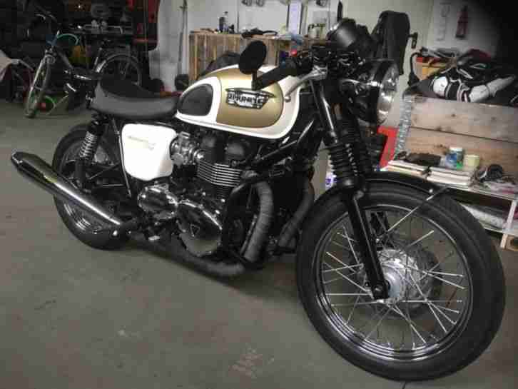 Triumph Bonnville T100 Bj 10.2015 Custom Cafe Racer 1 Hand Scheckh. u. Garantie