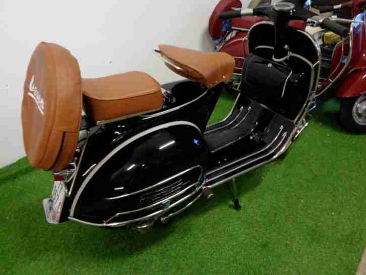 VESPA PIAGGIO 125ER ROLLER HOCHGLANZ SCHWARZ VBB1T 1961 TOP RESTAURIERT