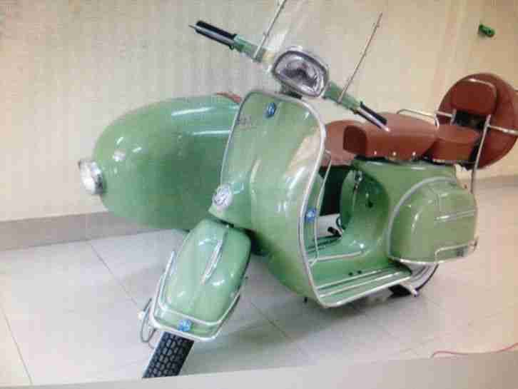 VESPA ROLLER 1965 PIAGGIO 150 CC MIT SEITENWAGEN ,KOMPLETT RESTAURIERT