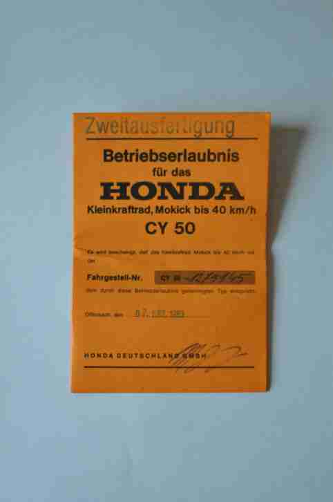 Verkaufe Honda CY50