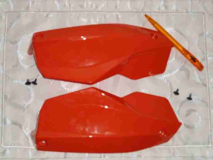 Verkleidung Handschutz Griffschutz Schalen1 Paar KTM Duke 125 orange Neuwertig