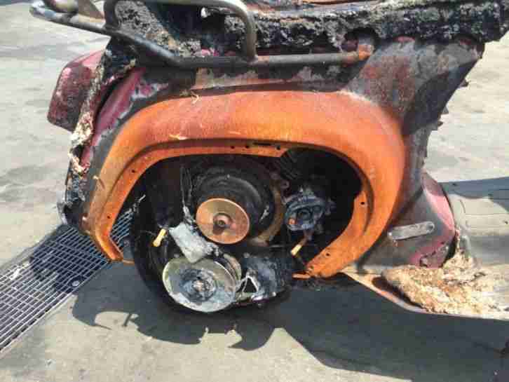 Vespa PK 50 XL Brandschaden , Als Teileträger Bj. 1990