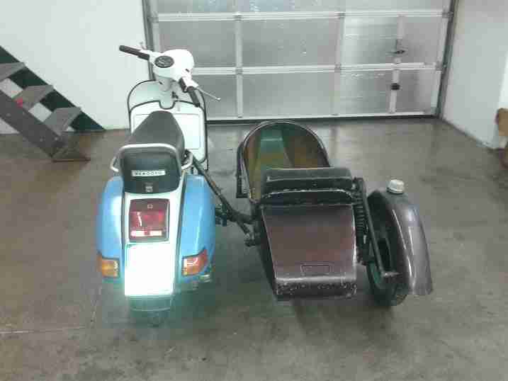 Vespa PX 80 Elestart Gespann Beiwagen Seitenwagen