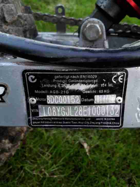 Vollcross cross 125ccm EXPLORER Dirt/PitBike