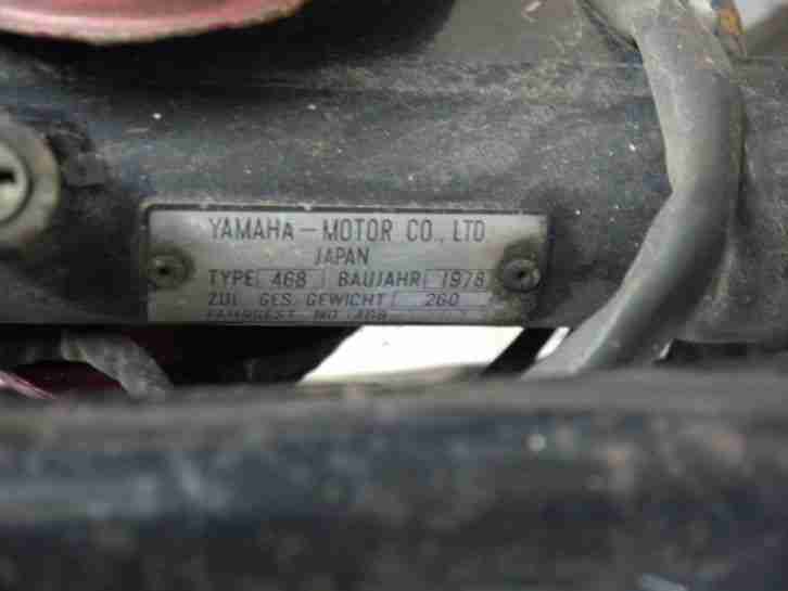 Yamaha Mofa Moped Mokick FS1-G Typ 468 Baujahr 1978
