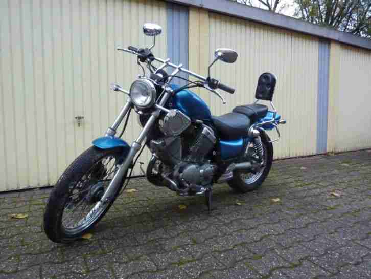 Yamaha Virago XV 535 Chrom NEU Motorrad Chopper Iron cross Sissybar gedrosselt