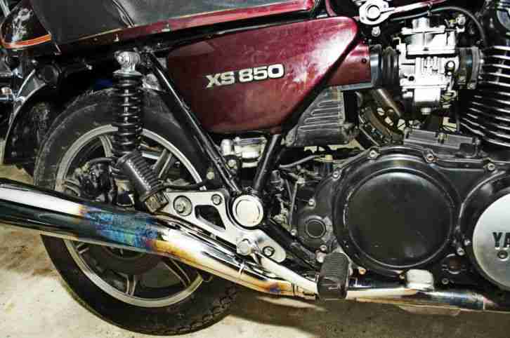Yamaha XS850, 4E2, rot/braun, Dreizylinder, Oldtimer